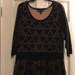 Lane Bryant Black and Pink Sweater Dress